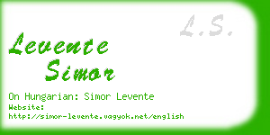 levente simor business card